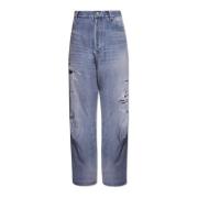 Broek met Trompe lOeil-effect Balenciaga , Blue , Heren