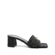 Zwarte Sandalen voor Vrouwen Versace , Black , Dames