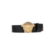 Leren Riem Versace , Black , Heren