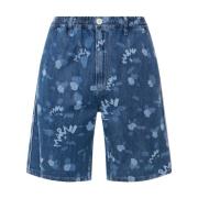Blauwe Shorts met Rits en Knoop Marni , Blue , Heren
