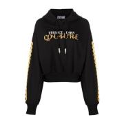 Zwarte Sweatshirts voor Dames Aw23 Versace Jeans Couture , Black , Dam...