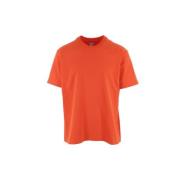 Oranje Oversize Katoenen T-shirt Bottega Veneta , Orange , Heren