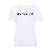 Witte T-shirts Polos voor Dames Burberry , White , Dames
