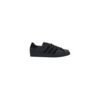 Zwarte Leren Lage Sneakers met 3-Stripes Detail Y-3 , Black , Heren