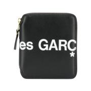 Zwarte leren portemonnee met ritssluiting Comme des Garçons , Black , ...