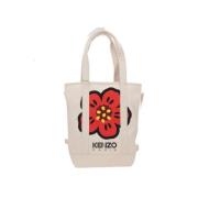 Boke Flower Canvas Tote Tas Kenzo , Beige , Dames