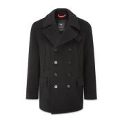 Churchill Peacoat in zwart Stewart-L Gloverall , Black , Heren