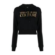 Zwarte Sweatshirts voor Vrouwen Versace Jeans Couture , Black , Dames