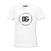 T-shirt met logo Dolce & Gabbana , White , Dames