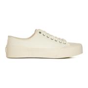 Witte Canvas Sneakers Jil Sander , White , Heren