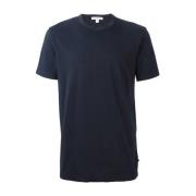 Blauwe Korte Mouw T-shirts en Polos James Perse , Blue , Heren