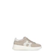 Beige Suède Leren Sneakers voor Vrouwen Hogan , Beige , Dames