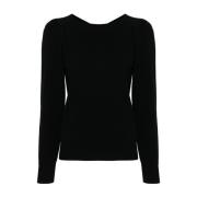 Zwarte Sweater met Uitgesneden Details Twinset , Black , Dames