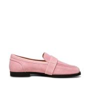 Erika Saddle Loafer in zachtroze suède Shoe the Bear , Pink , Dames