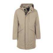 Beige Parka met Multi-Pocket Design Duno , Beige , Heren