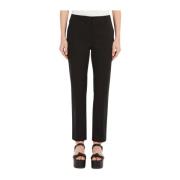 Zwarte broek met rechte pijpen en cropped lengte Max Mara Weekend , Bl...