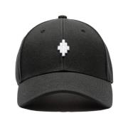 Cross Baseball Cap Zwart Wit Marcelo Burlon , Black , Heren