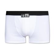 Boxershorts met logo Dsquared2 , White , Heren