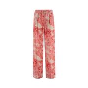 Straight Trousers Kiton , Pink , Dames