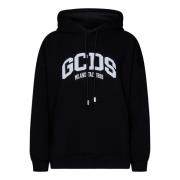 Zwarte Logo Hoodie Gcds , Black , Dames