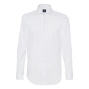 Slim Fit Stretch Katoenen en Nylon Overhemd Boggi Milano , White , Her...