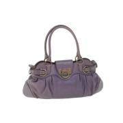 Pre-owned Leather shoulder-bags Salvatore Ferragamo Pre-owned , Purple...