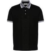 Zwarte Polo Shirt Canali , Black , Heren