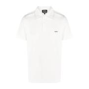 Witte Polo T-shirts met Logo Borduursel A.p.c. , White , Heren