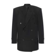 Oversized double-breasted blazer Balenciaga , Black , Dames