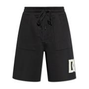 Shorts met logo Dolce & Gabbana , Black , Heren