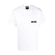 Witte T-shirt met Zak en Zwart Logo Versace Jeans Couture , White , He...