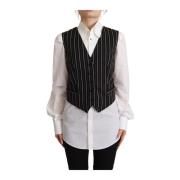 Luxe Mouwloze Vest Top van Wolmix Dolce & Gabbana , Multicolor , Dames