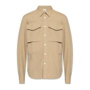 Katoenen shirt Alexander McQueen , Beige , Heren