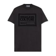 Bedrukt T-shirt Versace Jeans Couture , Black , Heren