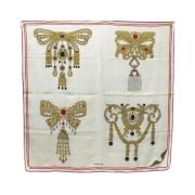 Pre-owned Silk scarves Cartier Vintage , White , Dames