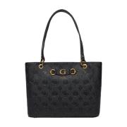 Peony Noel Tote Tas Guess , Black , Dames