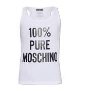 Mouwloos T-shirt Moschino , White , Heren