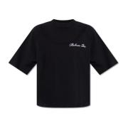 Katoenen T-shirt Balmain , Black , Dames