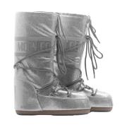 Glitter Sneeuwlaarzen | Calf-lengte Icon Stijl Moon Boot , Gray , Dame...