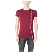 Heren Crew Neck T-Shirt Emporio Armani , Red , Heren