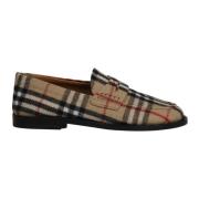 Check wollen vilt loafers Burberry , Beige , Dames