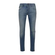 Stretch Skinny Fit Katoenen Jeans Dolce & Gabbana , Blue , Heren