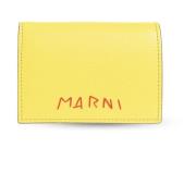 Portemonnee met logo Marni , Yellow , Dames