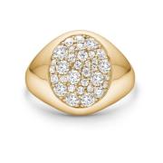 Luxe Pinky Ring met Top Wesselton Diamanten Julie Sandlau , Yellow , D...