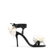 Sandalen met Bloemenapplicatie Magda Butrym , Black , Dames