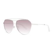 Zilveren Aviator Zonnebril met Gradiënt Lenzen Guess , Gray , Dames