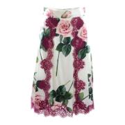 Bloemen Midi Rok voor Vrouwen Dolce & Gabbana , Pink , Dames