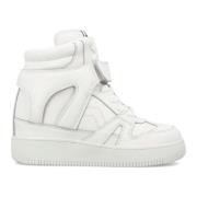 Witte Hoge Leren Sneakers Isabel Marant , White , Dames