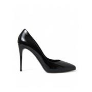 Zwarte Patentleren Stiletto Pumps Dolce & Gabbana , Black , Dames