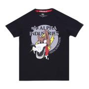 Wolfhounds Tee - Streetwear Collectie Alpha Industries , Black , Heren